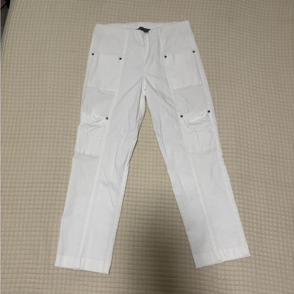 Elliott Lauren White Crop Cargo Pants